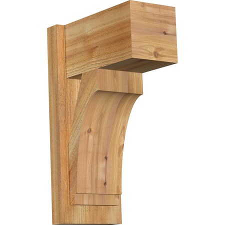 Ekena Millwork Imperial Block Rough Sawn Outlooker, Western Red Cedar, 8"W x 14"D x 22"H OUT08X14X22IMP05RWR